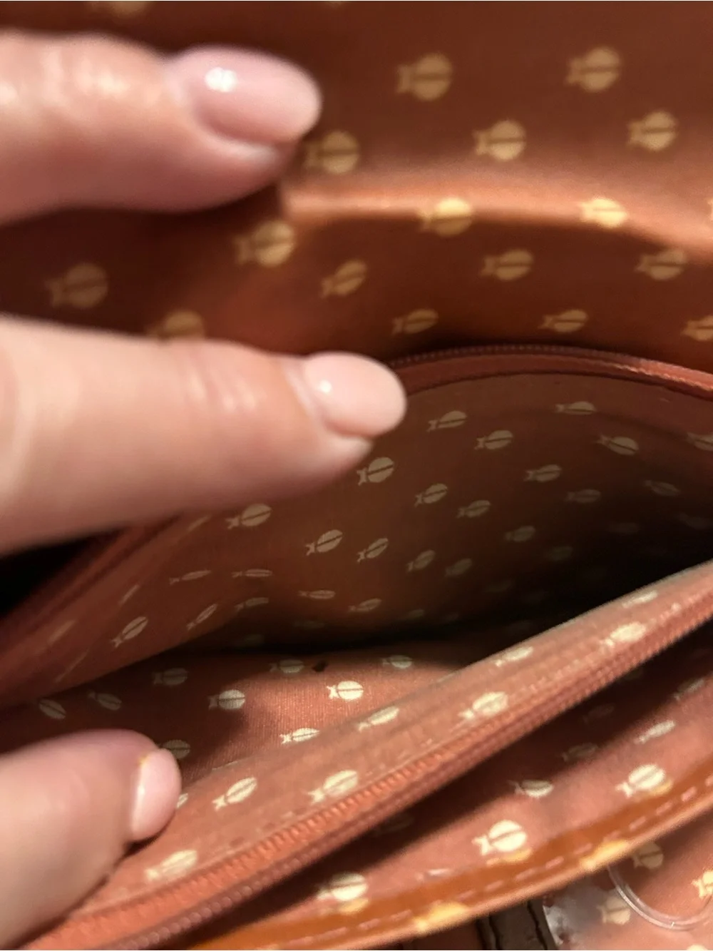 Fossil Floral Canvas Wallet with Brown Trim and Multicolor Print